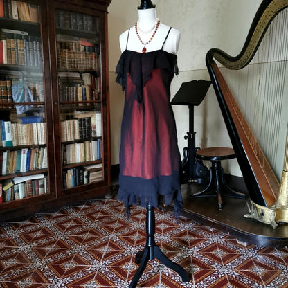 formaldressy--Vintage Burgundy Short/Mid-Length Tulle Homecoming Dress gh5536