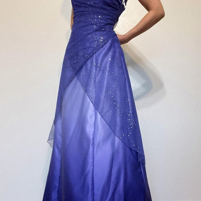 formaldressy--Purple shiny fashion gradient tube top long floor-length ball gown graduation dress gh5514