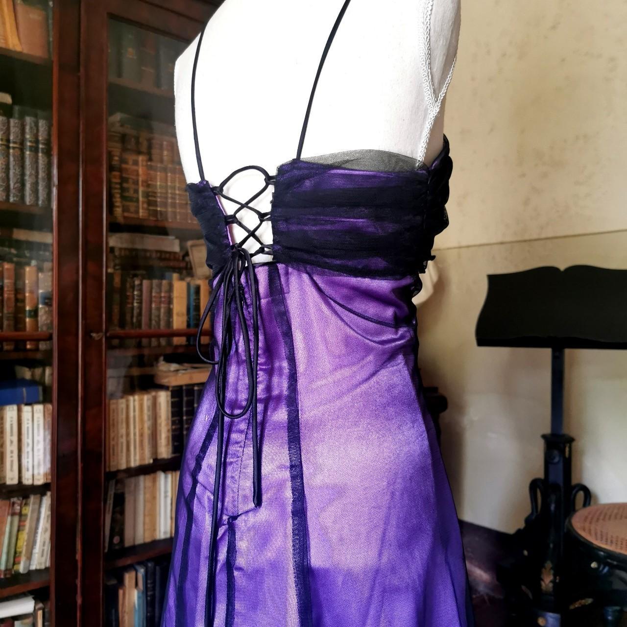 formaldressy--Purple Gothic Vintage Midi Short Chiffon Homecoming Dress gh5530
