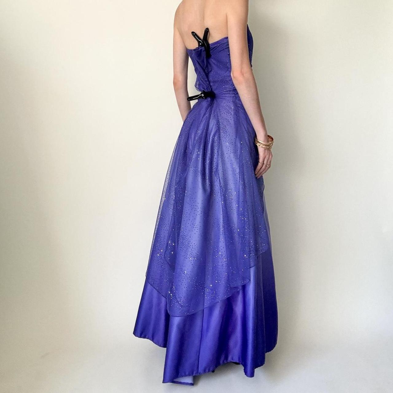 formaldressy--Purple shiny fashion gradient tube top long floor-length ball gown graduation dress gh5514