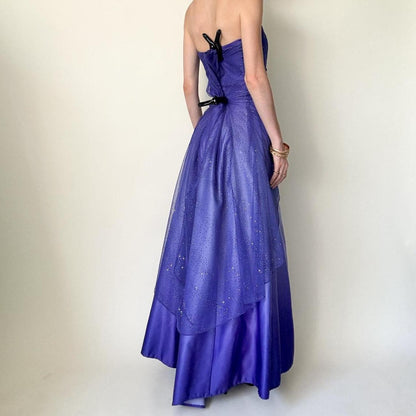 formaldressy--Purple shiny fashion gradient tube top long floor-length ball gown graduation dress gh5514