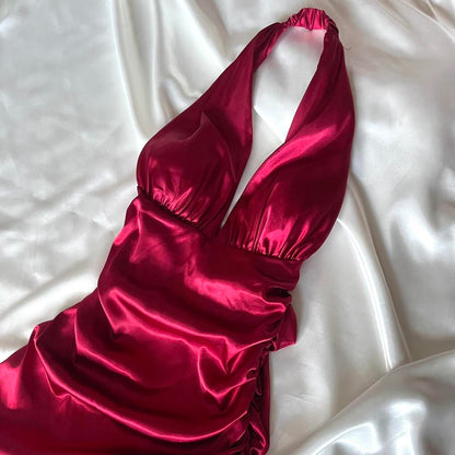 formaldressy--Red Retro Elegant Simple Mid-Length Homecoming Dress Date Dress Fashionable And Comfortable Popular Dress gh5674