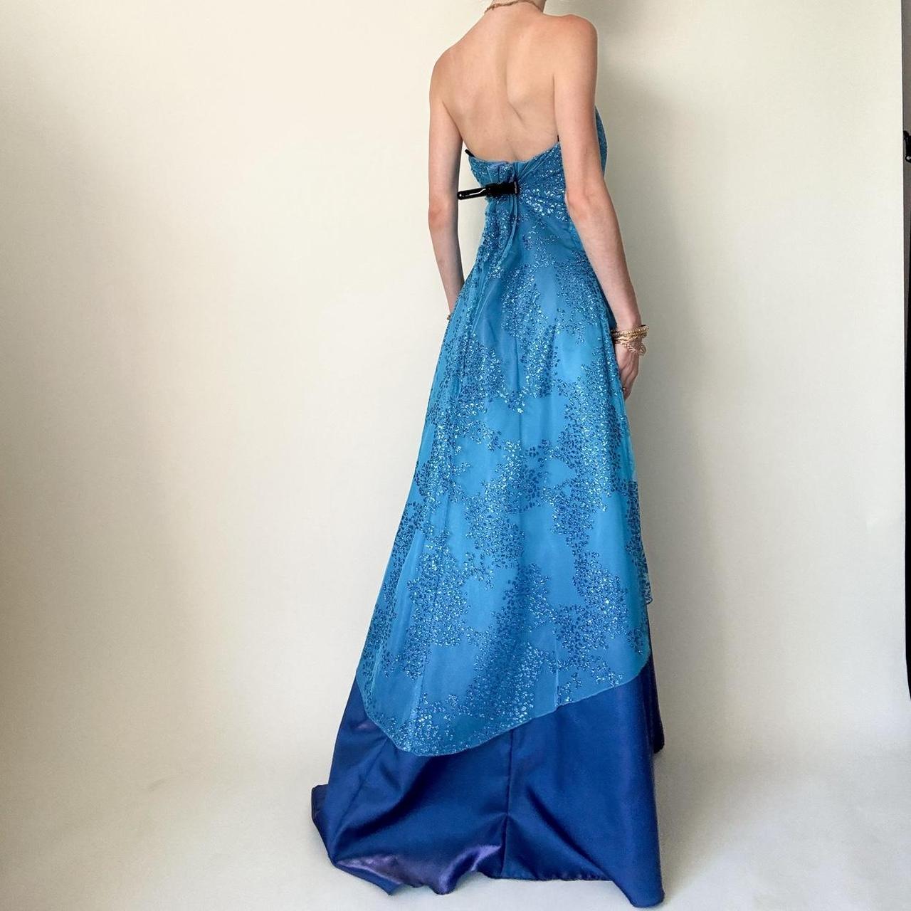 formaldressy--Blue Shiny Fairy Dress Long Chiffon Prom Dress gh5649