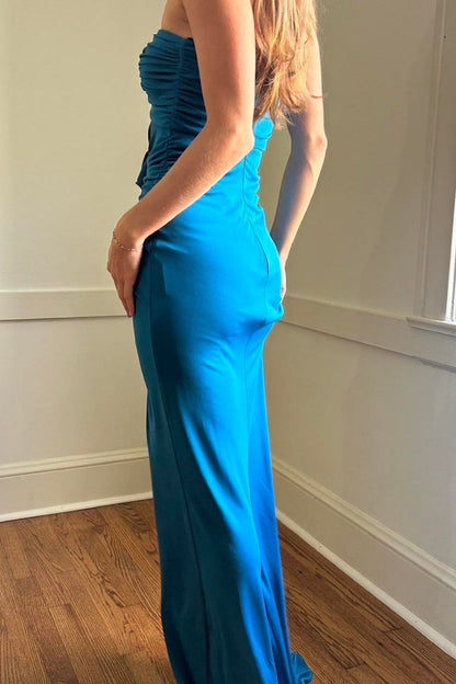 formaldressy-NEW ELEGANT AND SIMPLE DARK BLUE FASHION DRESS Gh6331