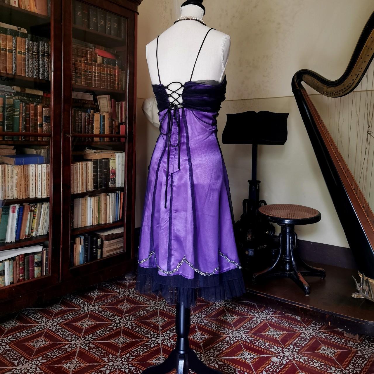 formaldressy--Purple Gothic Vintage Midi Short Chiffon Homecoming Dress gh5530