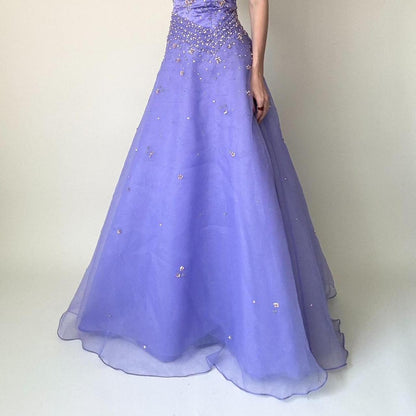 formaldressy--Purple Exquisite Beaded Long Tulle Prom Dress Graduation Dress gh5644