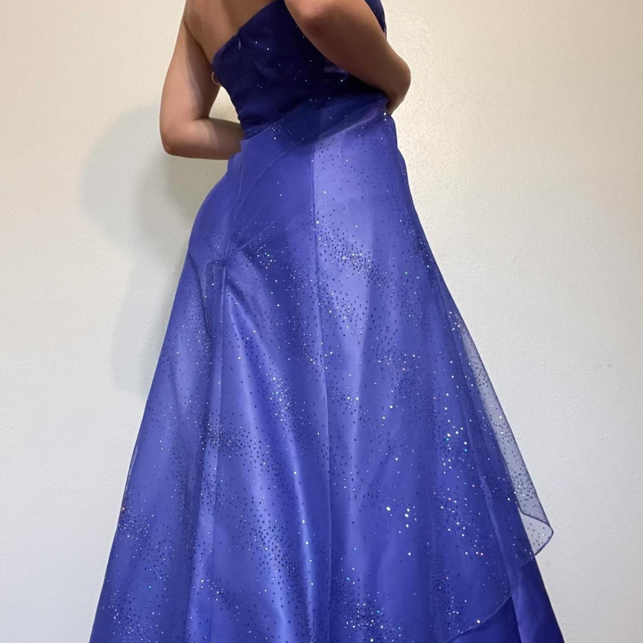 formaldressy--Purple shiny fashion gradient tube top long floor-length ball gown graduation dress gh5514