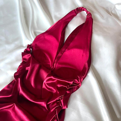 formaldressy--Red Retro Elegant Simple Mid-Length Homecoming Dress Date Dress Fashionable And Comfortable Popular Dress gh5674