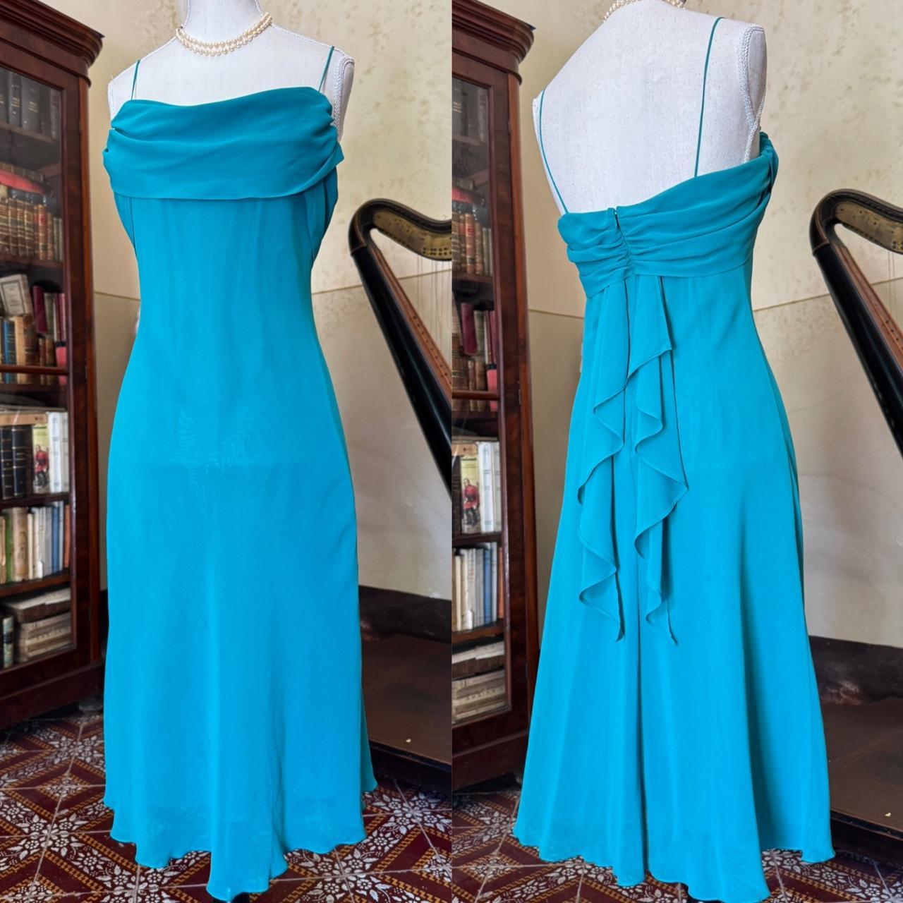 formaldressy--Vintage Teal Short/Mid-Length Chiffon Homecoming Dress gh5538