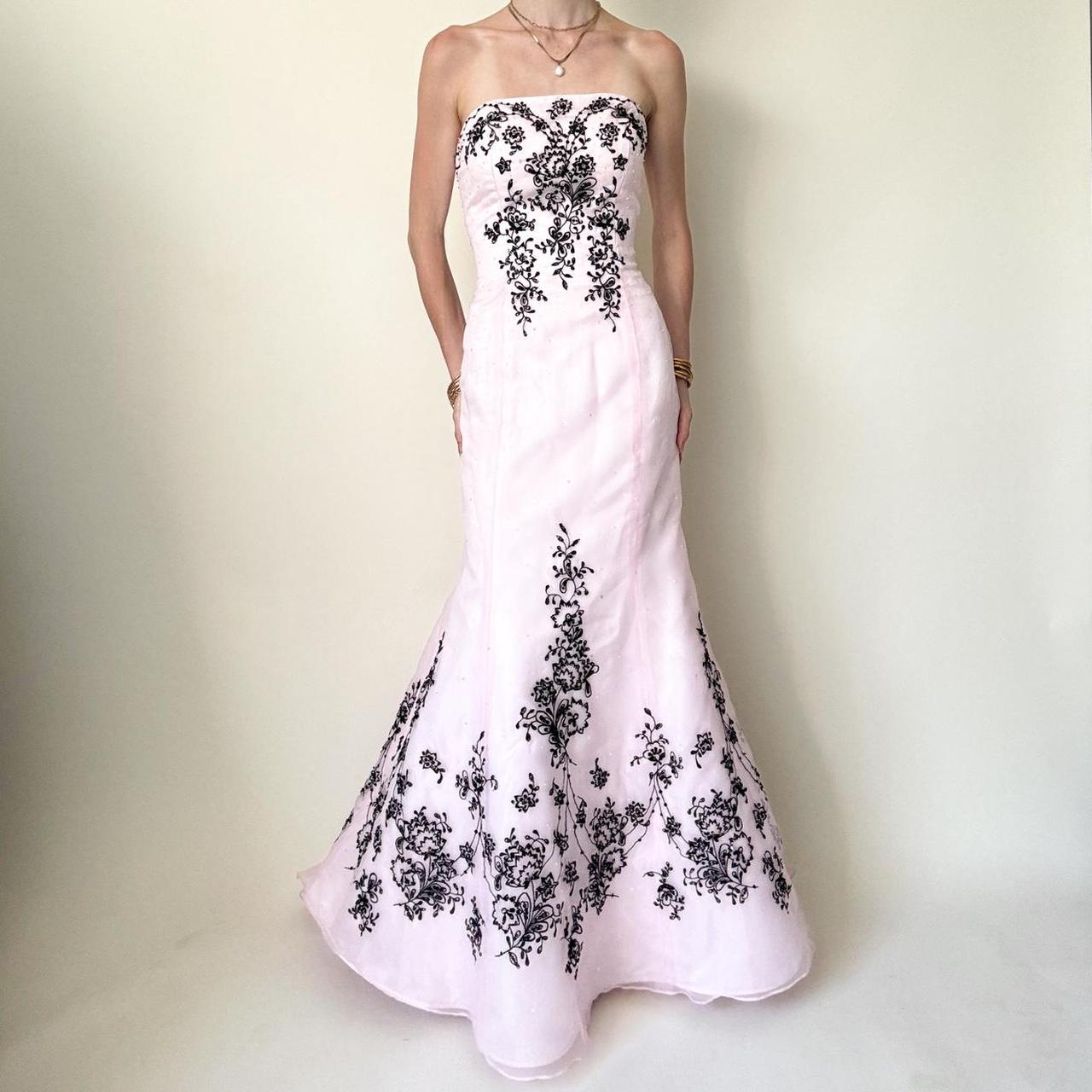 formaldressy--Pink Exquisite Floral Long Tulle Prom Dress Graduation Dress gh5645