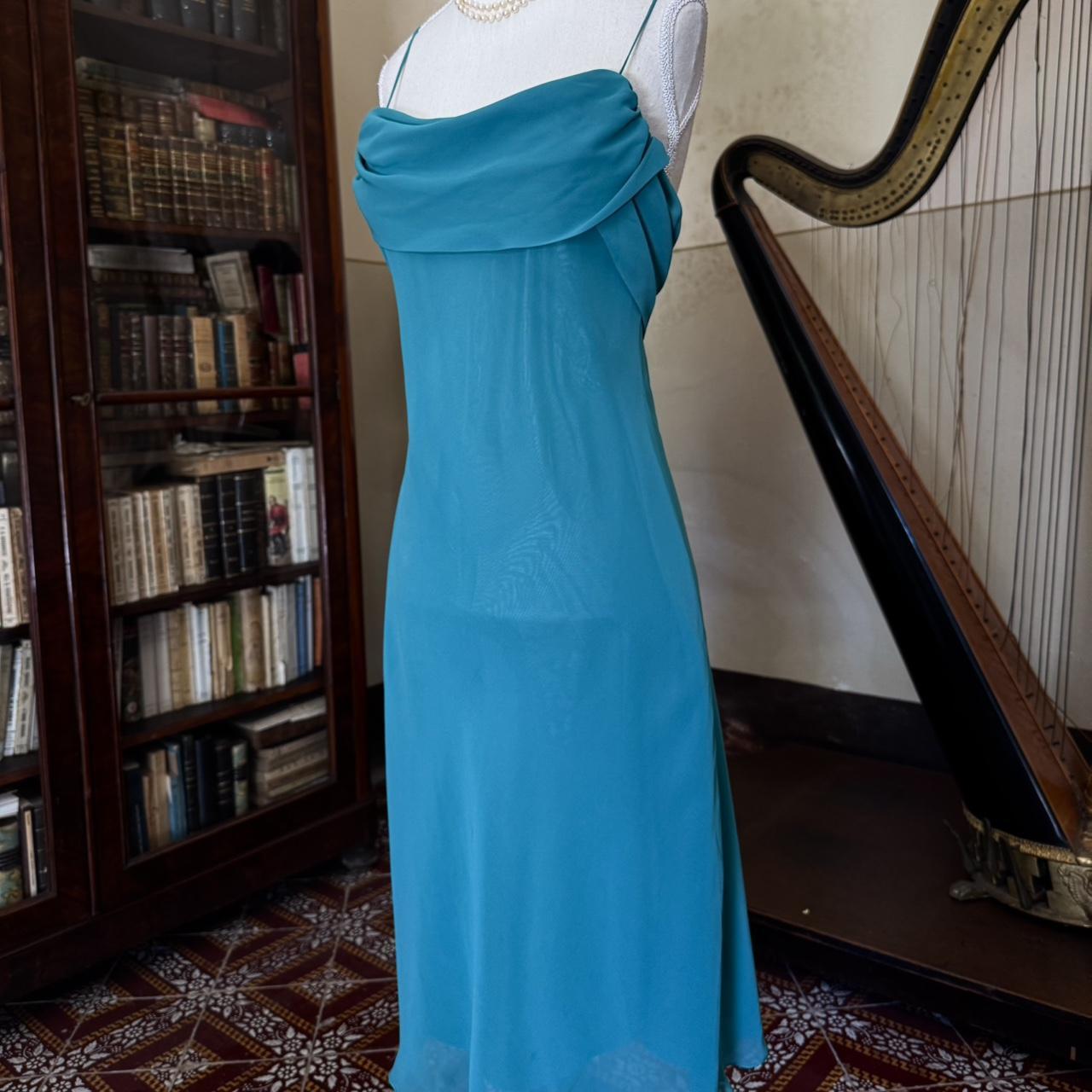 formaldressy--Vintage Teal Short/Mid-Length Chiffon Homecoming Dress gh5538