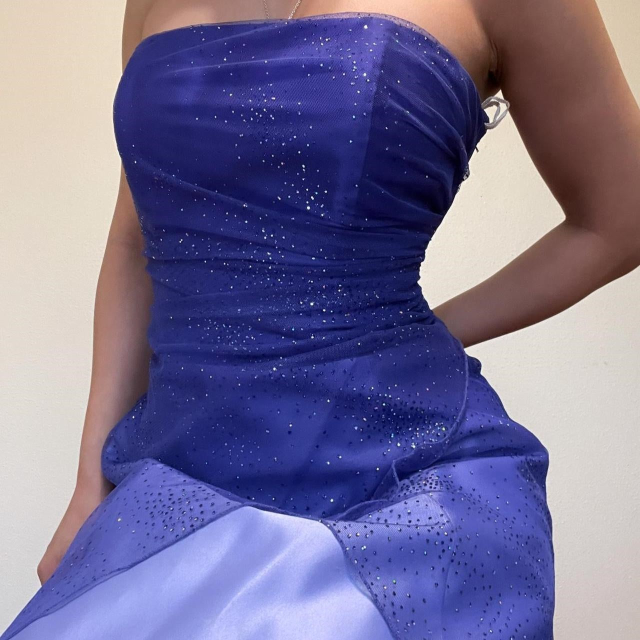 formaldressy--Purple shiny fashion gradient tube top long floor-length ball gown graduation dress gh5514