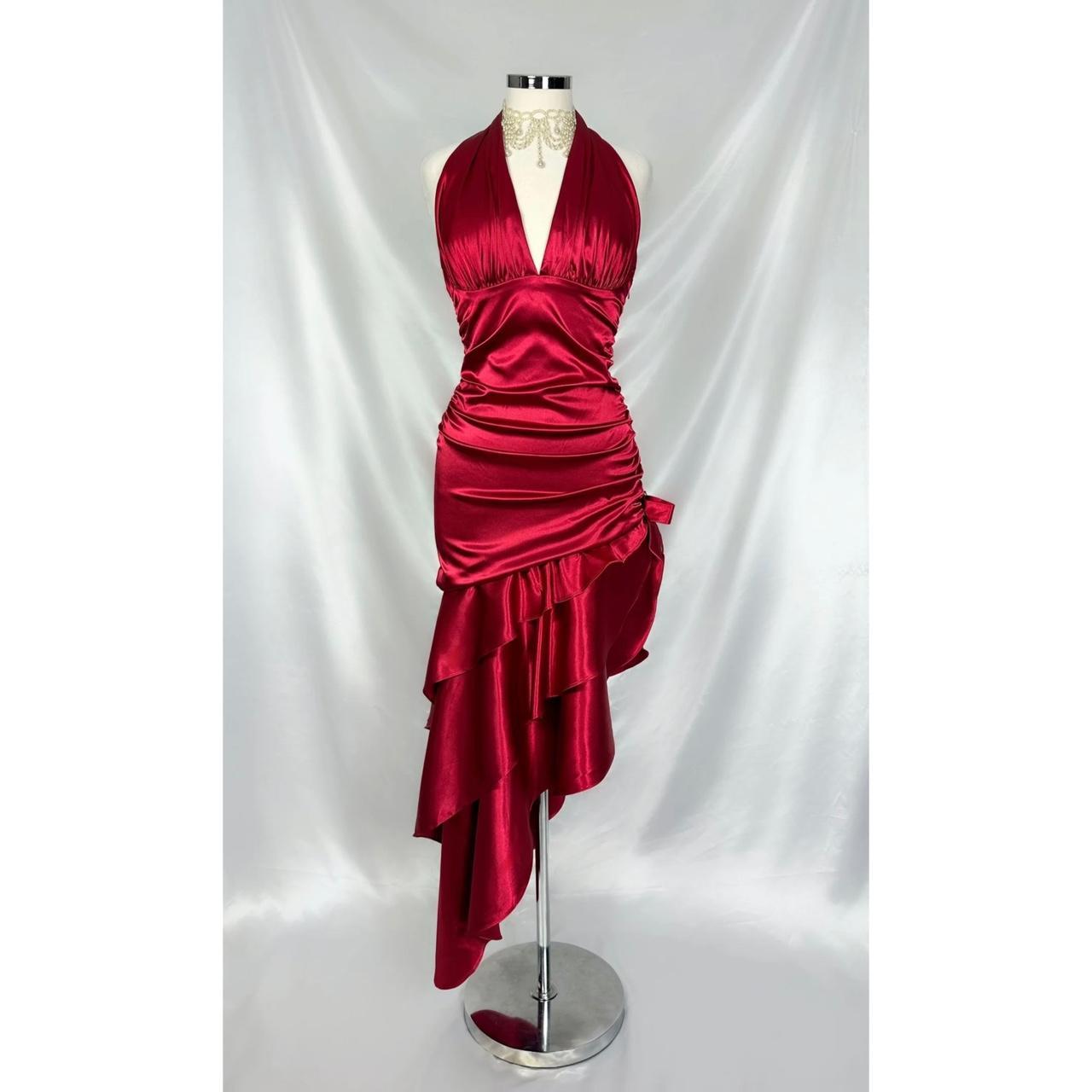 formaldressy--Red Retro Elegant Simple Mid-Length Homecoming Dress Date Dress Fashionable And Comfortable Popular Dress gh5674