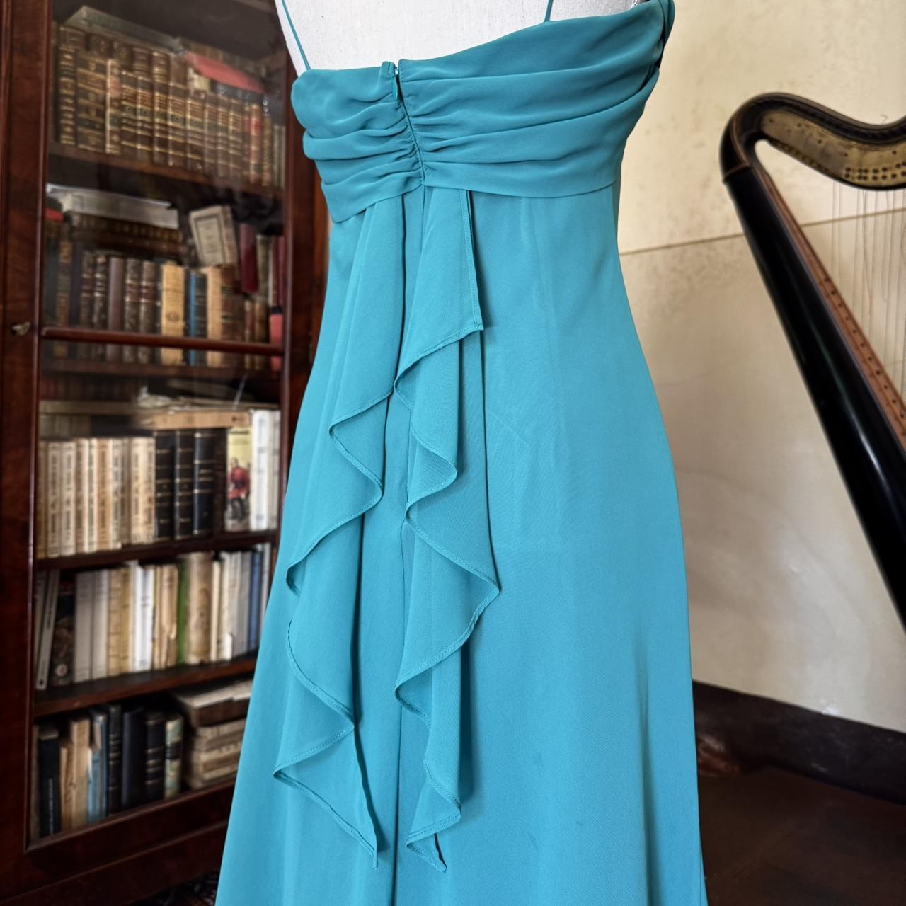 formaldressy--Vintage Teal Short/Mid-Length Chiffon Homecoming Dress gh5538