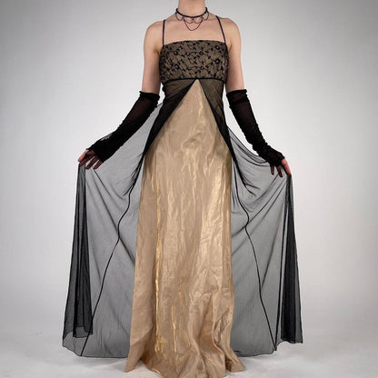 formaldressy--Brown exquisite beaded long satin prom dress party dress gh5503