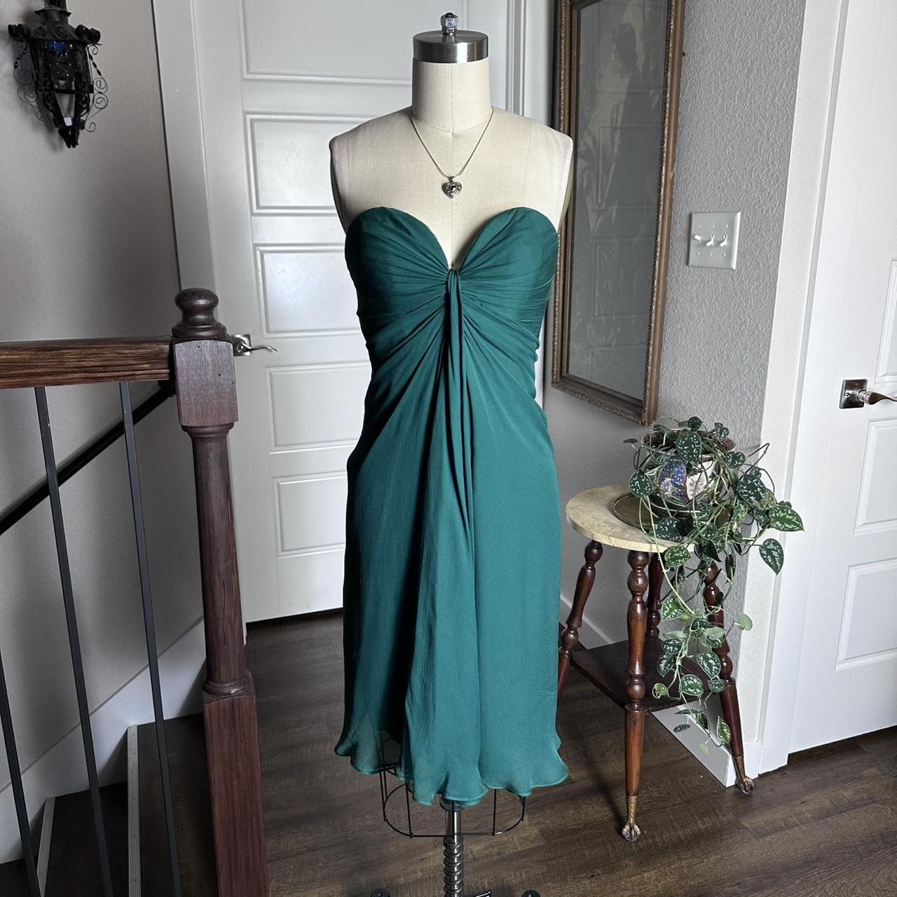 formaldressy--Strapless green simple fashionable short satin formal homecoming dress gh5502