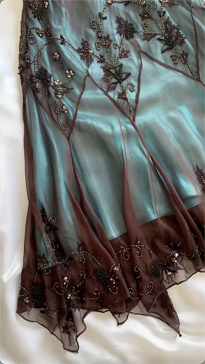 Vintage A line Straps Prom Dress Evening Dresses SD1540