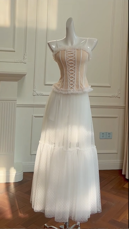 formaldressy -Pink Corset Long Chiffon Birthday Party Dress gh5099