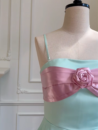 formaldressy -Green sweet cute short satin homecoming dress birthday party dress gh5100