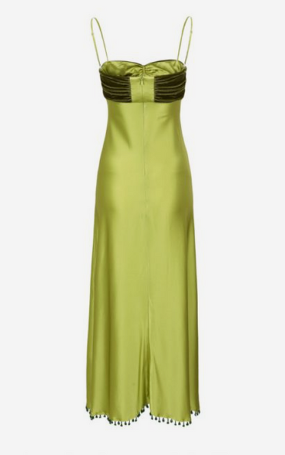 formaldressy-Lime green velvet bodycon yellow green strapless prom dress evening dress party dress date dress wedding guest dress gh5161