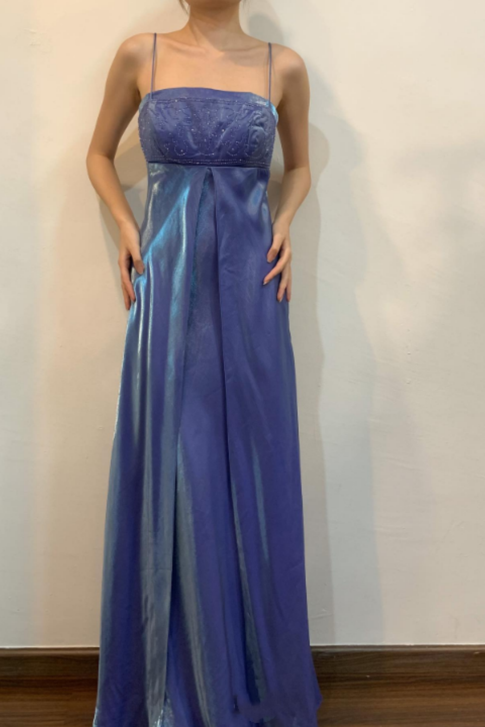 formaldressy--Exquisite floral beaded fashionable long satin prom dress graduation gown gh5528