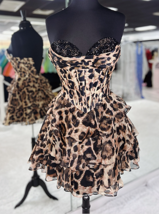 formaldressy-_____ Fashion leopard print exquisite beaded sequins short homecoming dresses tight hoco dresses corset dress gh5811