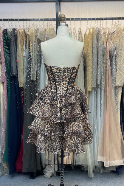 formaldressy-_____ Fashionable exquisite beaded leopard print A-line short homecoming dresses tight hoco dresses gh5811