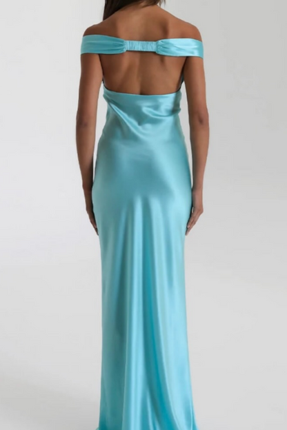 formaldressy-Simplicity Stylish Elegant Long Satin Slim Graduation Dress Prom Dress gh5862