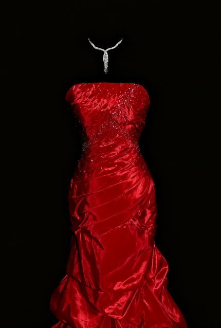 formaldressy-Prom Highlight Style Red Satin Rhinestone Strapless Floor-Length Prom Dress gh5880