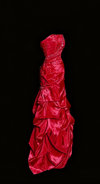 formaldressy-Prom Highlight Style Red Satin Rhinestone Strapless Floor-Length Prom Dress gh5880