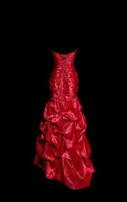 formaldressy-Prom Highlight Style Red Satin Rhinestone Strapless Floor-Length Prom Dress gh5880