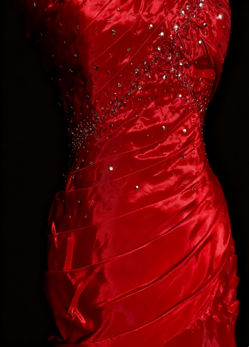 formaldressy-Prom Highlight Style Red Satin Rhinestone Strapless Floor-Length Prom Dress gh5880