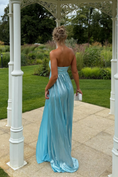 formaldressy-Blue Tube Top Fashion Elegant Long Wedding Guest Dress Party Dress gh5924