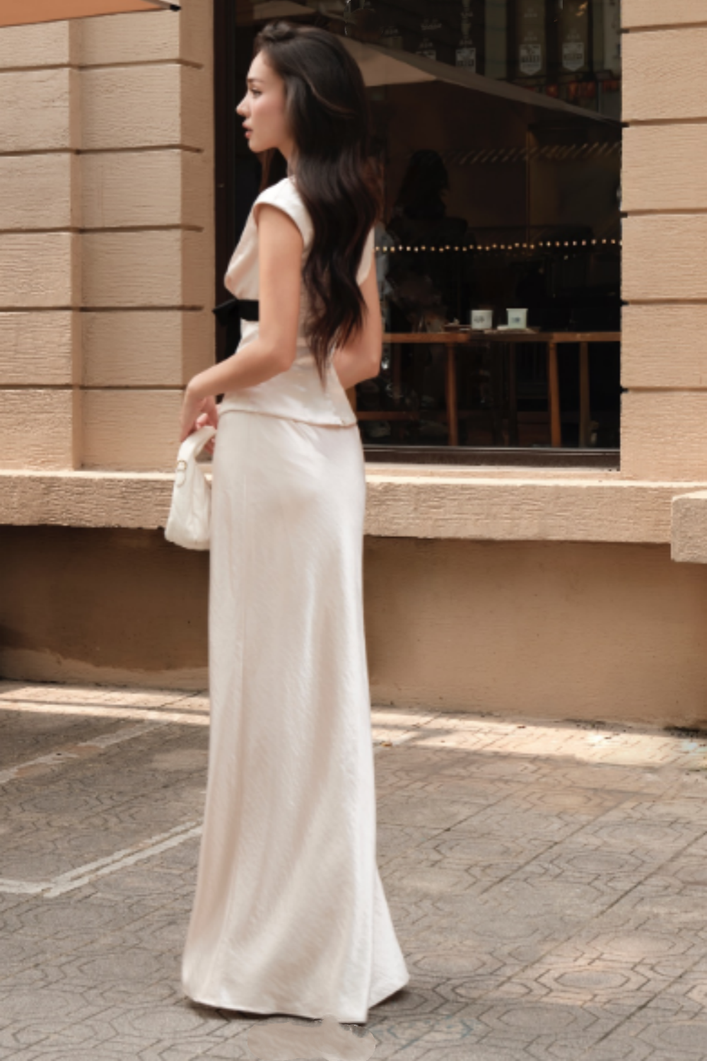 formaldressy-Elegant and classic long satin dress in pink gh6187