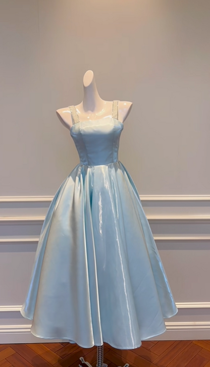 formaldressy-Green Ice Blue Satin Long Formal Dress gh6303