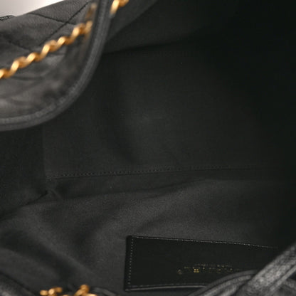 Caviar Quilted Medium Chanel 25 Handbag Black