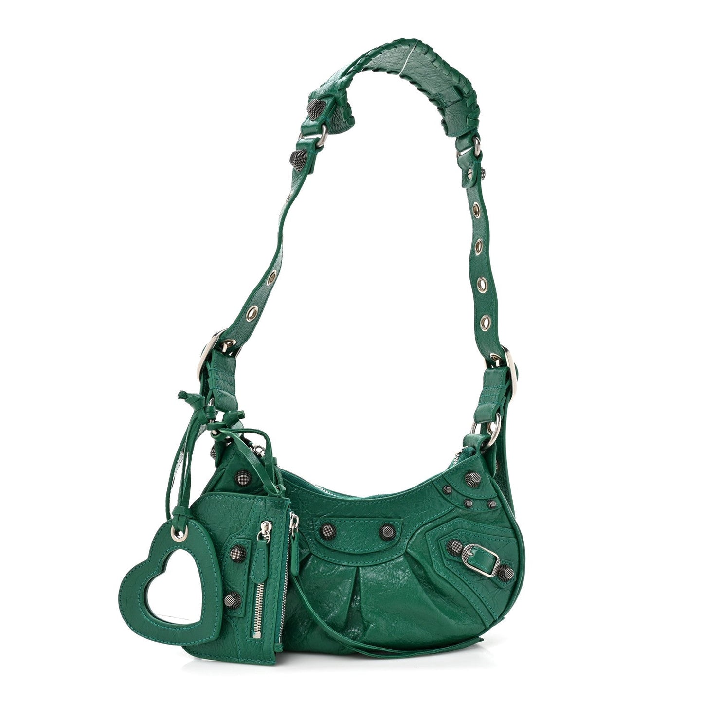 Agneau Arena Le Cagole Shoulder Bag XS Jade