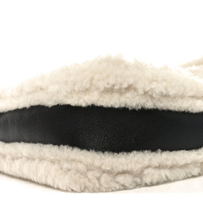 Sakai Be Green Calfskin Shearling Small Dionysus Shoulder Bag Black