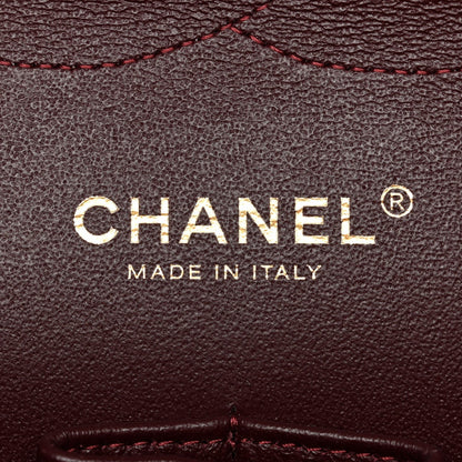 Lambskin Quilted Jumbo Double Flap Black