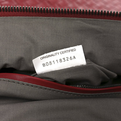 Nappa Intrecciato Medium Convertible Tote Burgundy