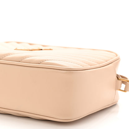Calfskin Matelasse Monogram Lou Camera Bag Dark Beige