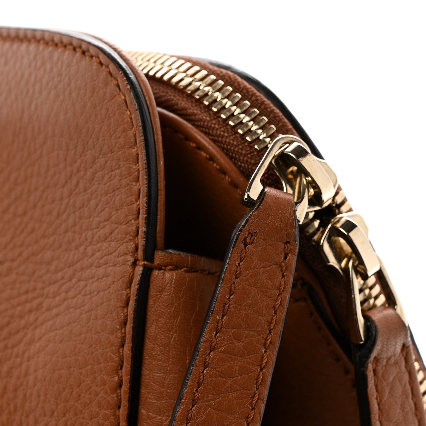 Calfskin Large Label Tote Brown