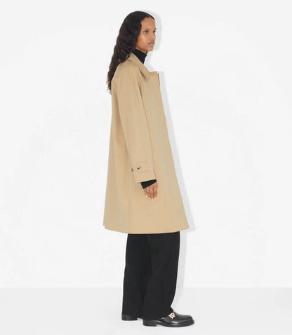 Burberry Gabardine Mid-Length Camden Heritage Car Beige Coat