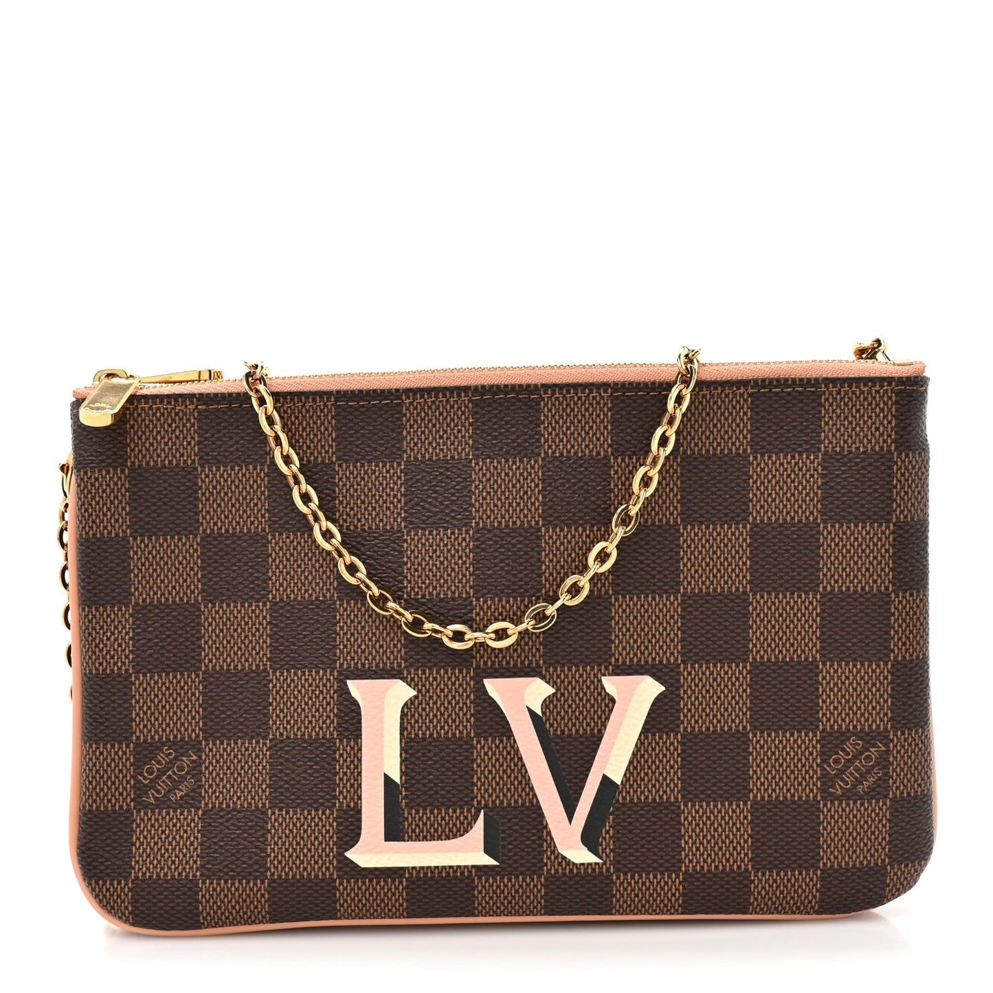 Damier Ebene Double Zip Pochette