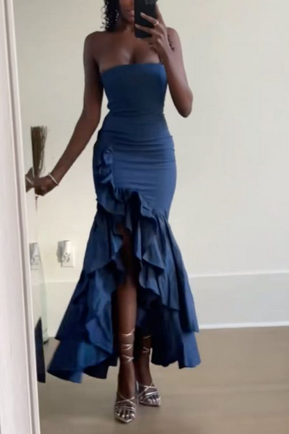 formaldressy-Blue/Wine Red/Yellow/Purple Long Chiffon Ruffle Prom Dress Graduation Dress gh5929