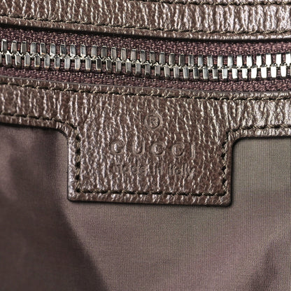 Tender GG Supreme Monogram Textured Dollar Calfskin Web Tote Beige Ebony New Acero