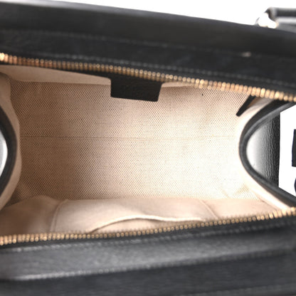 Dollar Calfskin Medium Soho Top Handle Satchel Black