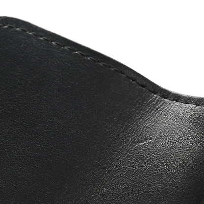 Calfskin Quilted Perfect Fit Coin Purse With Chain Black