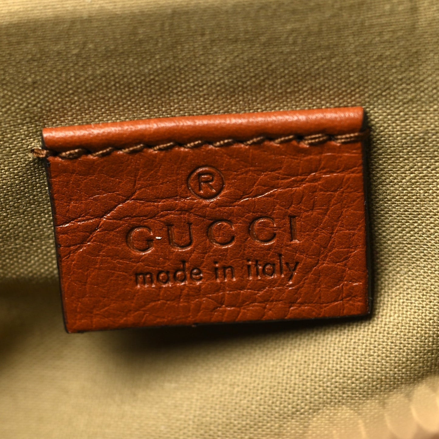 Vintage Canvas Web Belt Bag Sand Cuir
