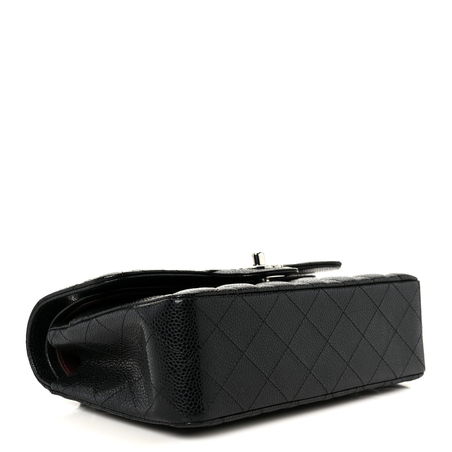 Caviar Quilted Small Double Flap Black